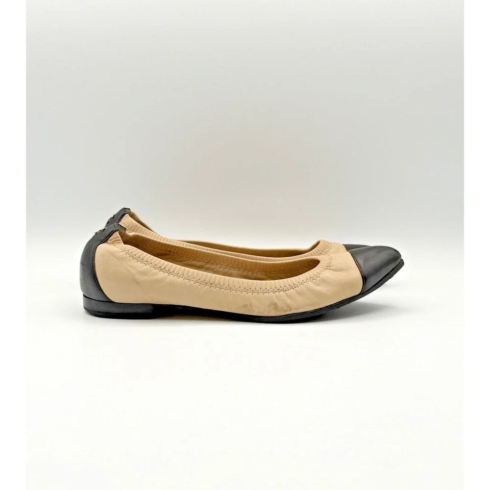 CHANEL beige black
